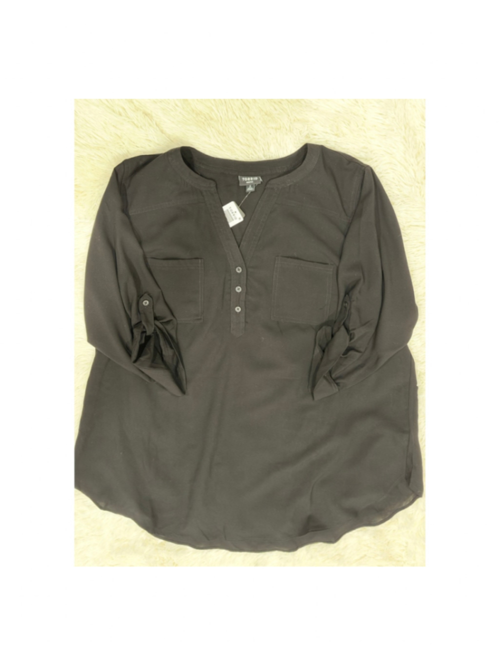 Women's Torrid Harper Black Blouse, Size 2X NWT